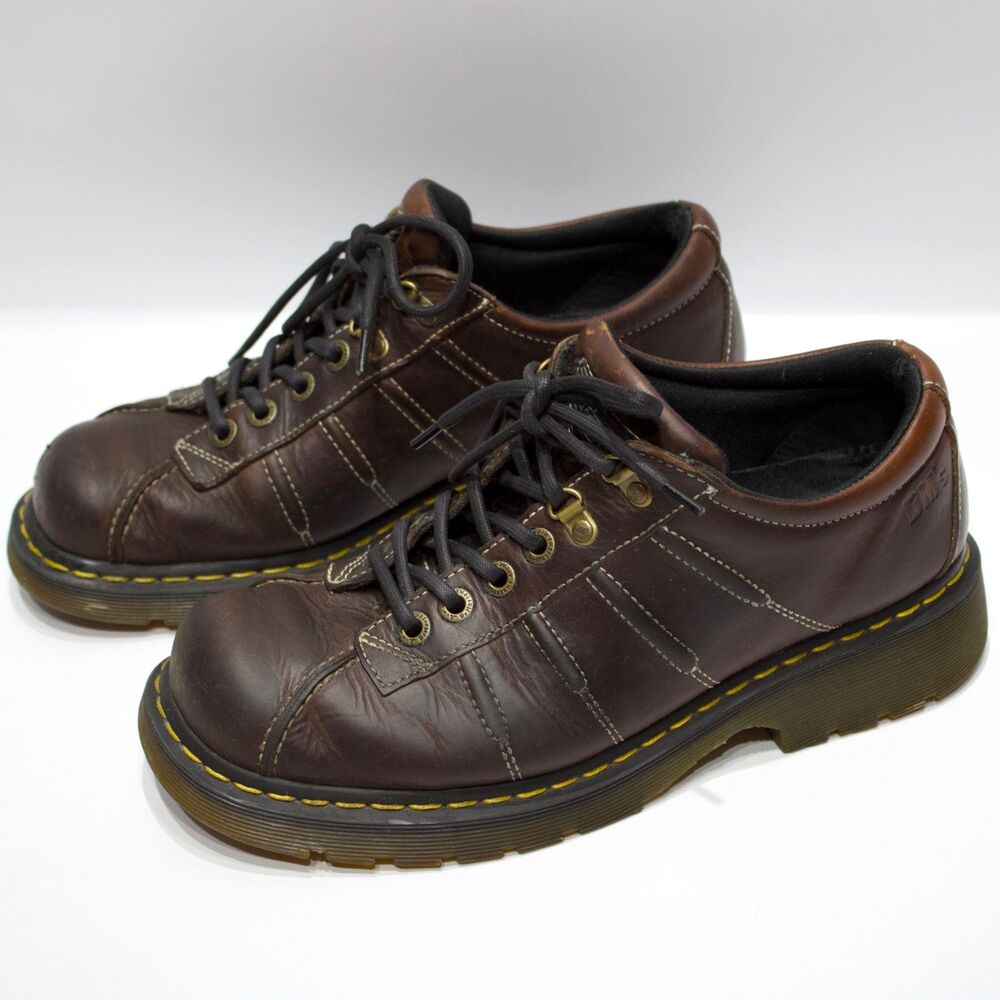 VTG 90s Y2K Dr. Doc Martens Chunky Brown Leather Lace Up Oxford Shoes Men 11M